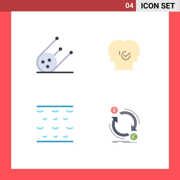 Interface Usuário Flat Icon Pack Modern Signs Symbols Science Water — Vetor de Stock