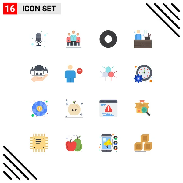 Set Modern Icons Symbols Signs Hand Wellness Devices Spa Hot — Stock Vector