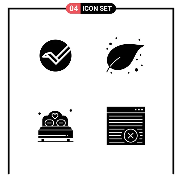 Pictogram Set Simple Solid Glyphs Vertcoin Love Crypto Currency Growth — 스톡 벡터