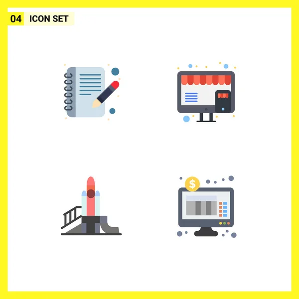 Set Modern Icons Sysymbols Signs Book Nuclear Buy Marketing Political — Vector de stock