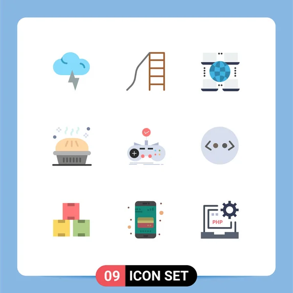 Universal Icon Symbols Group Modern Flat Colors Game Check Digital — Stock Vector