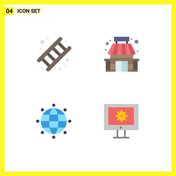 Pack Modern Flat Icons Signs Symbols Web Print Media Fire — Stock Vector