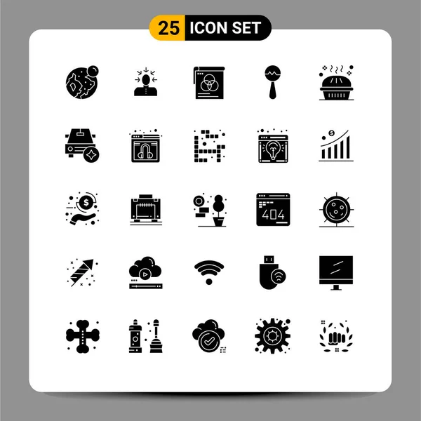 Stock Vector Icon Pack Líneas Símbolos Para Cenas Música Persona — Archivo Imágenes Vectoriales