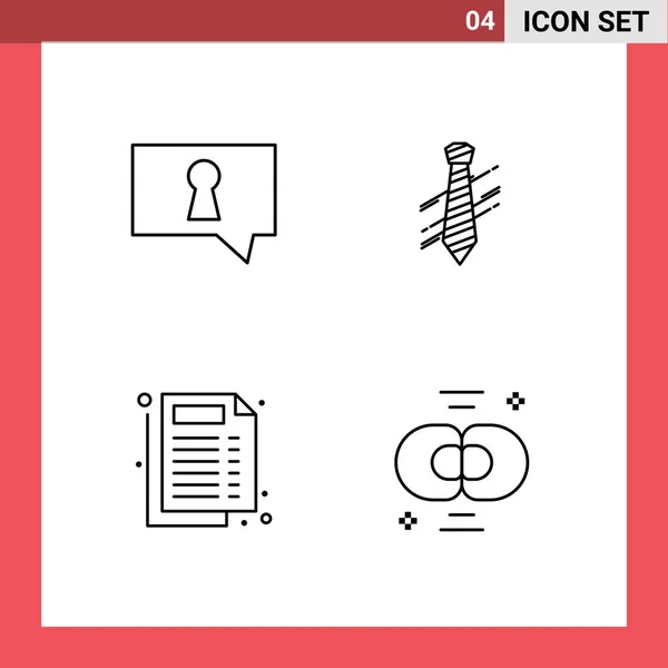 Set Modern Icons Symbols Signs Bubble Report Tie Fashion Biochemistry — 스톡 벡터