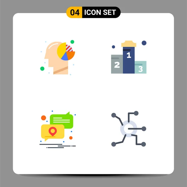 Pack Modern Flat Icons Signs Symbols Web Print Media Analysis — Stock Vector