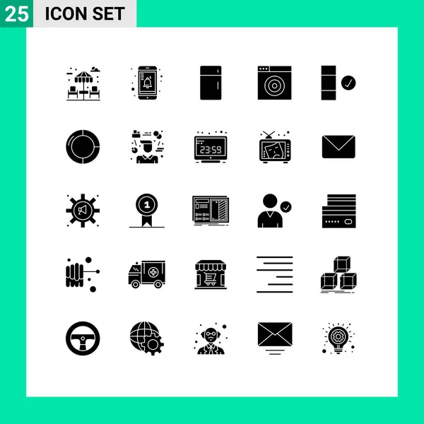 互联网可编辑向量设计元素的25组实体字形符号及符号 — 图库矢量图片