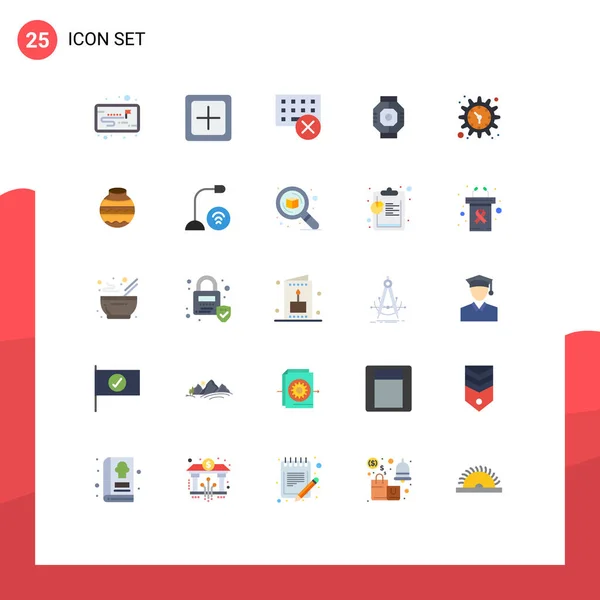 Set Vector Flat Colors Grid Pod Component Computers Capsule Keyboard — Vector de stock