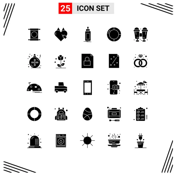 Set Von Modernen Symbolen Symbole Zeichen Für Kuchen Diagramm Favorit — Stockvektor