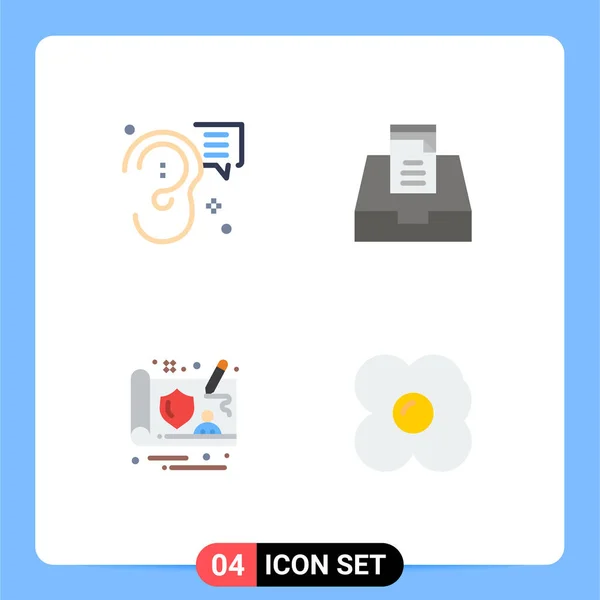 Flat Icon Concept Websites Mobile Apps Buzz Design Marketing Mail — Stock Vector