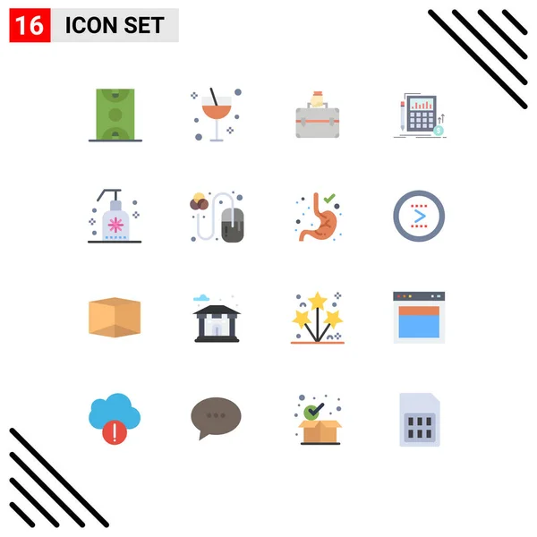 Universal Icon Symbols Gruppe Von Modernen Flachen Farben Für Markt — Stockvektor
