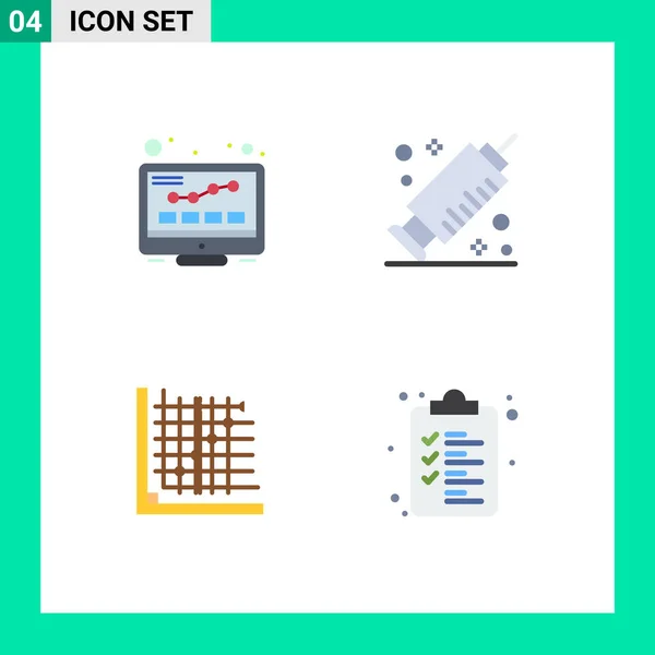 Editable Vector Line Pack Simple Flat Icons Internet Edit Seo — Vector de stock