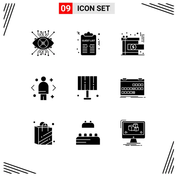 Set Modern Icons Sysymbols Signs Marketing Decision List Compare Reward — Vector de stock