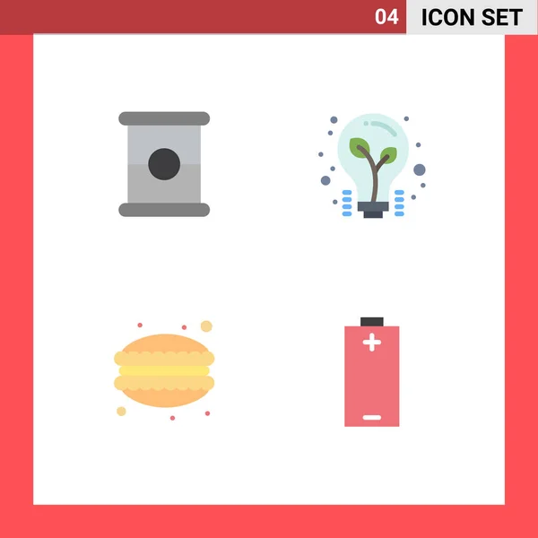 Kreative Symbole Moderne Zeichen Und Symbole Von Lebensmitteln Knödel Glühbirne — Stockvektor