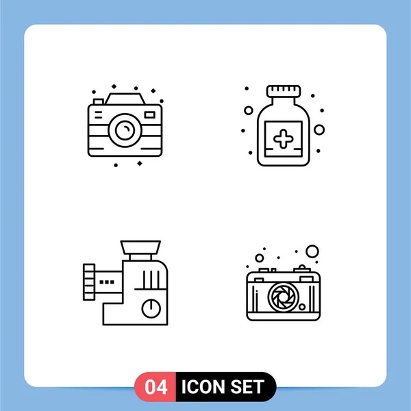 Universal Icon Symbols Group Modern Filledline Flat Colors Birthday Manual — Stock Vector
