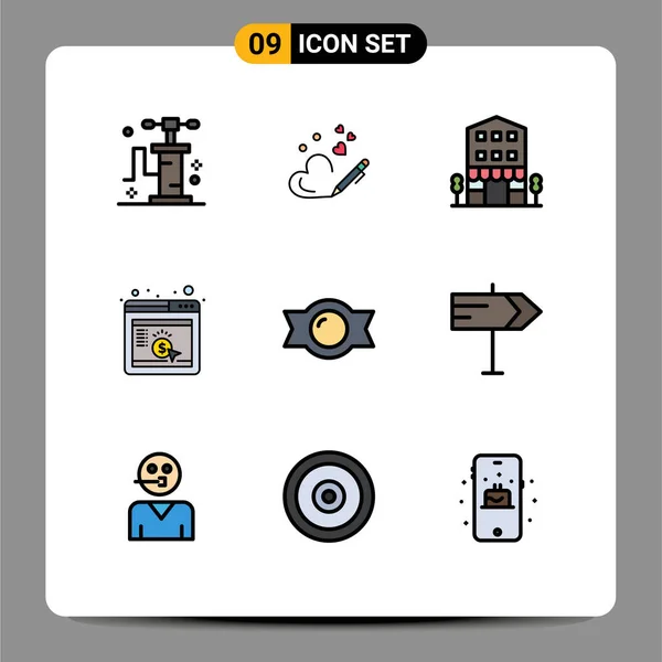 Universal Icon Symbols Group Modern Filledline Flat Colors Candy Seo — 스톡 벡터