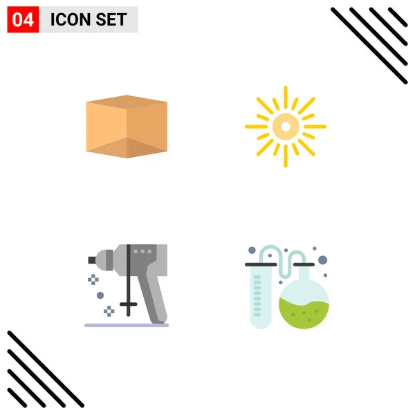 User Interface Pack Basic Flat Icons Box Puncher Φως Καιρός — Διανυσματικό Αρχείο