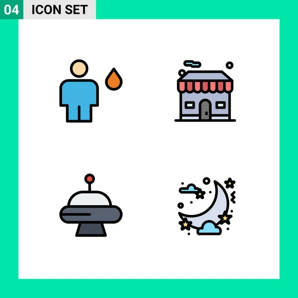 Vector Stock Icon Pack Líneas Signos Símbolos Para Avatar Secuestro — Vector de stock