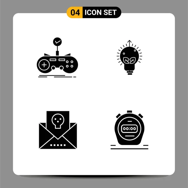 Stock Vector Icon Pack Líneas Signos Símbolos Para Comprobación Dirección — Vector de stock