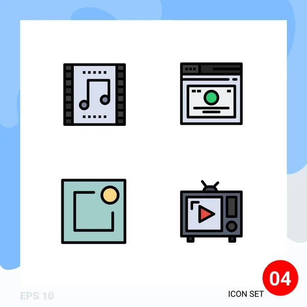 창조적 콘서트 Editable Vector Design Elements — 스톡 벡터