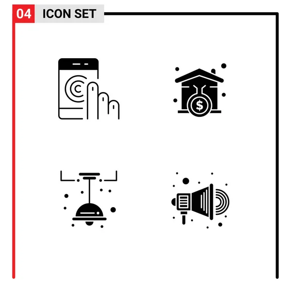 Kreative Symbole Moderne Zeichen Und Symbole Von Klick Küche Smartphone — Stockvektor