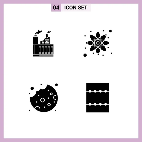 Stock Vector Icon Pack Mit Linienzeichen Und Symbolen Für Industrie — Stockvektor