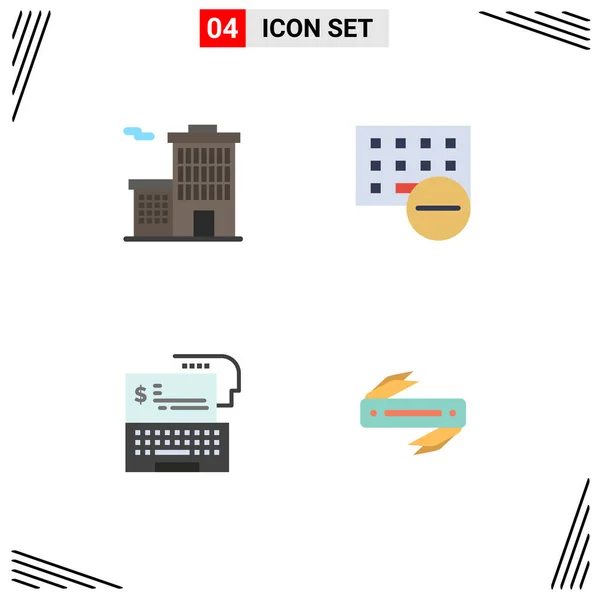 Pack Modern Flat Icons Signs Symbols Web Print Media Building — Stock Vector