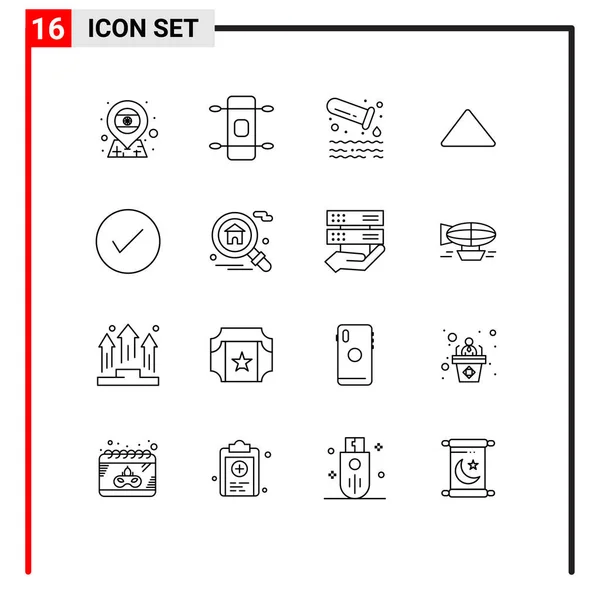 16组排行符号和符号 用于检查 可编辑向量设计元素 — 图库矢量图片