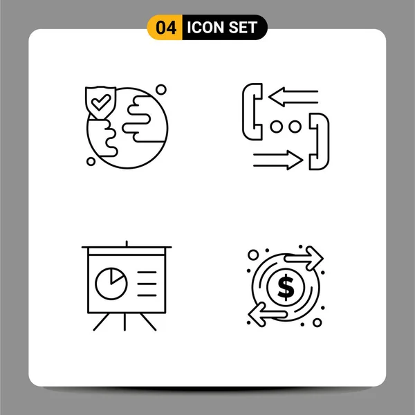 사용자 인터페이스 라인의 상징의 Editable Vector Design Elements — 스톡 벡터