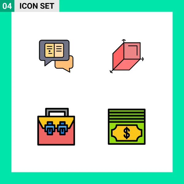 Icone Creative Segni Moderni Simboli Chat Costruzione Sms Design Toolkit — Vettoriale Stock