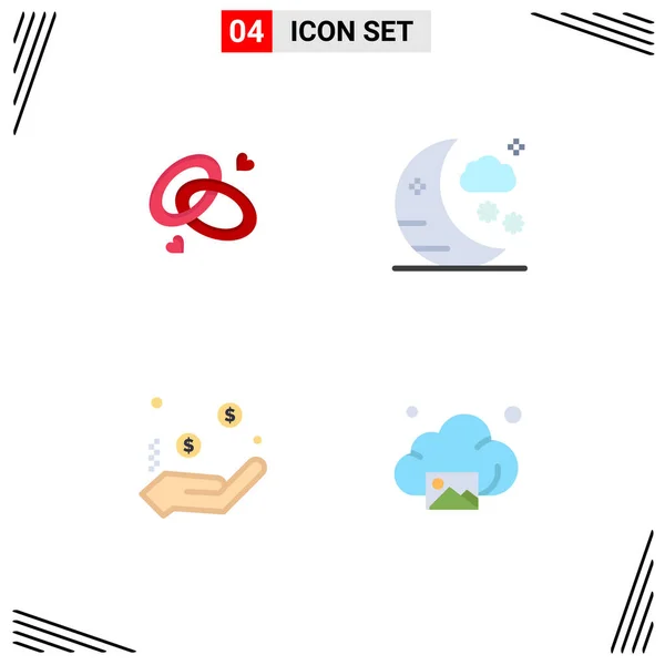 Universal Flat Icons Set Für Web Und Mobile Anwendungen Ring — Stockvektor