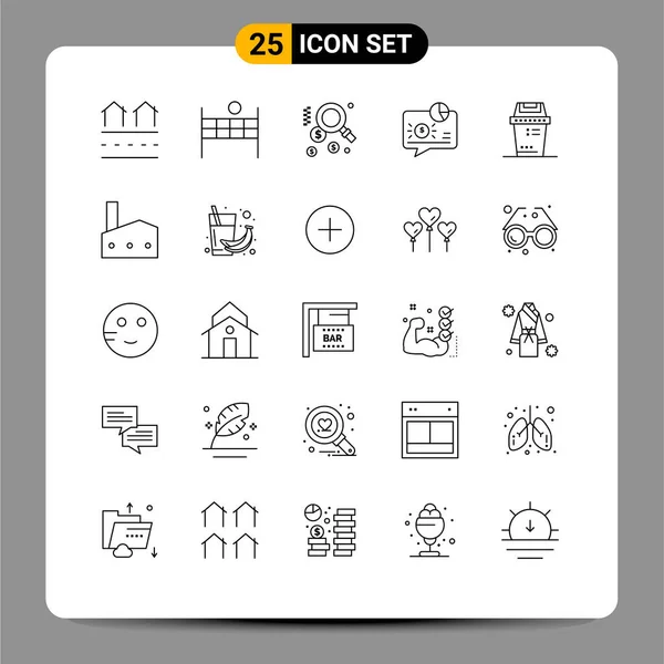 Icône Vectorielle Stock Paquet Signes Symboles Ligne Pour Équipement Paiement — Image vectorielle