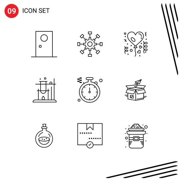 나침반 네트워크를 기호와 기호의 Vector Icon Pack Line Signs Symbols — 스톡 벡터