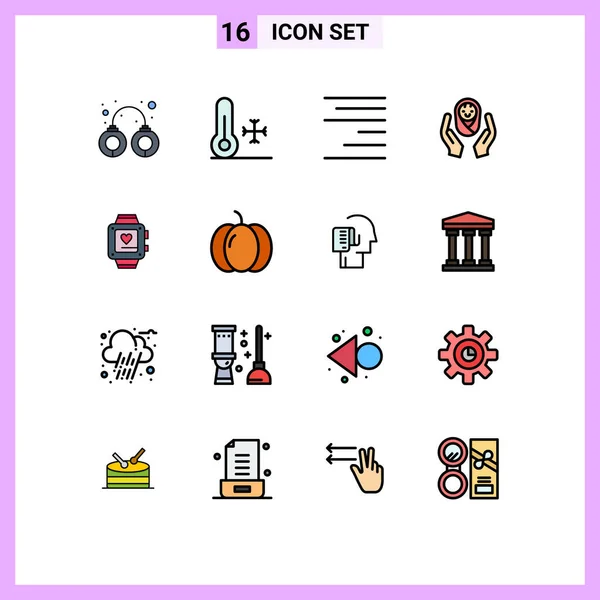 Set Modern Icons Sysymbols Signs Love Child Align Child Care — Archivo Imágenes Vectoriales