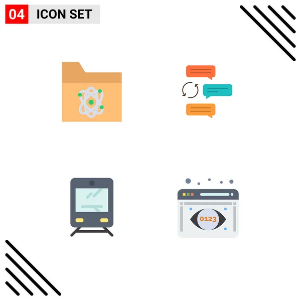 Stock Vector Icon Pack Line Signs Symbols Atom Robot Space — 스톡 벡터