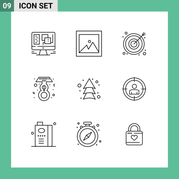 Universal Icon Symbols Group Modern Outlines Focus Business Arrow Day — Stockový vektor