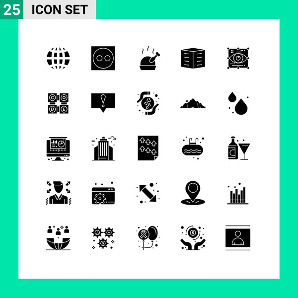 Icône Vectorielle Stock Paquet Panneaux Symboles Pour Les Yeux Art — Image vectorielle