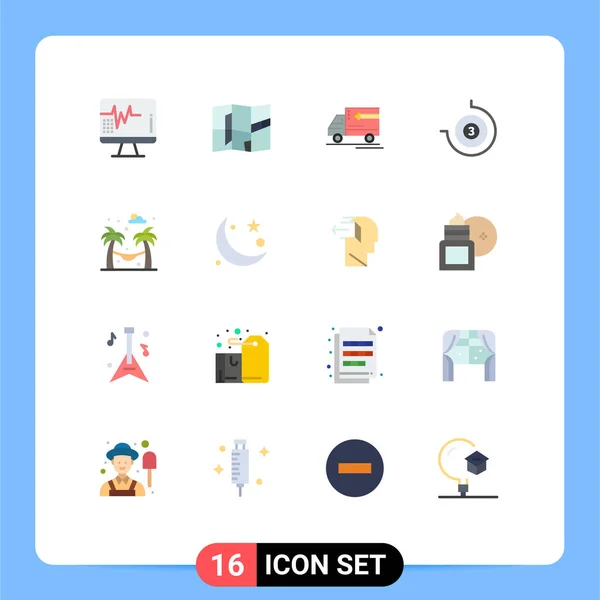 Set Modern Icons Sysymbols Signs Crescent Park Delivery Hammock Stop — Archivo Imágenes Vectoriales