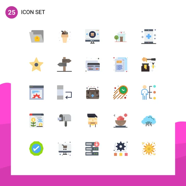 Set Iconos Interfaz Usuario Moderna Signos Símbolos Para App Casa — Vector de stock