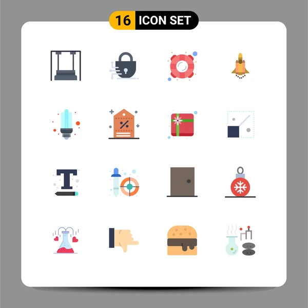 Set Modern Icons Sysymbols Signs Energy Promote Help Marketing Launch — Vector de stock