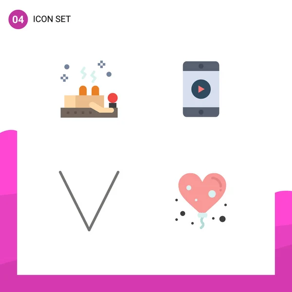 Set Von Vector Flat Icons Auf Gitter Für Schröpfen Boden — Stockvektor