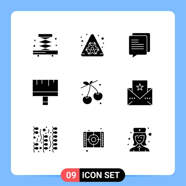 9创意图标问候 工具的现代符号和符号可编辑向量设计元素 — 图库矢量图片