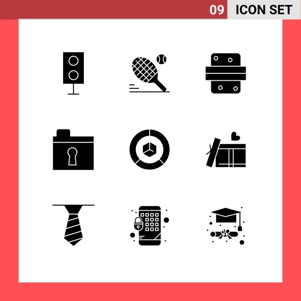Conjunto Icones Modernos Símbolos Sinais Para Análise Furo Tecla Esporte — Vetor de Stock