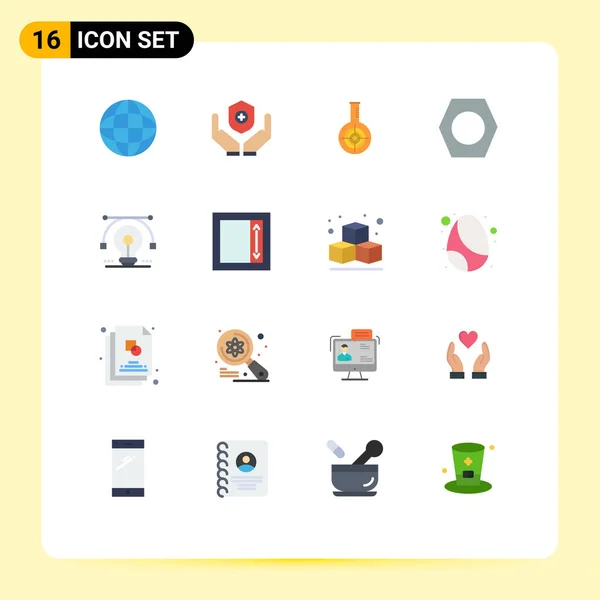 Stock Vector Icon Pack Mit Linienzeichen Und Symbolen Für Glühbirne — Stockvektor