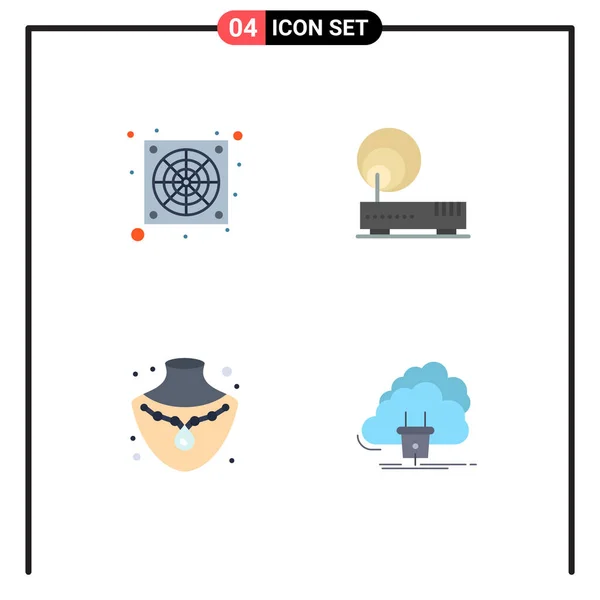 Vector Icon Pack Line Signs Symbols Computer Gold Connection Network — 스톡 벡터