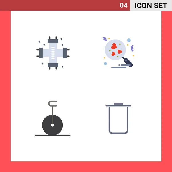 Creative Icons Modern Signs Sysymbols Mechanical Monocycle Plumbing Love Instagram — Vector de stock