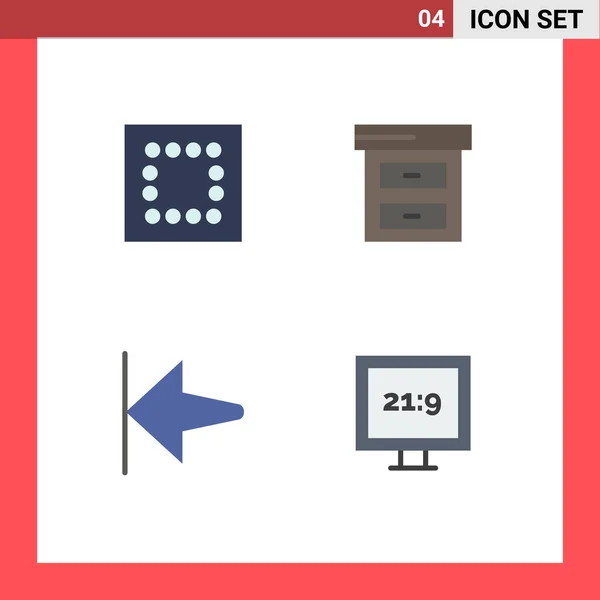 Universal Flat Icon Signs Symbols Layout Business Home Editable Vector — Stock Vector