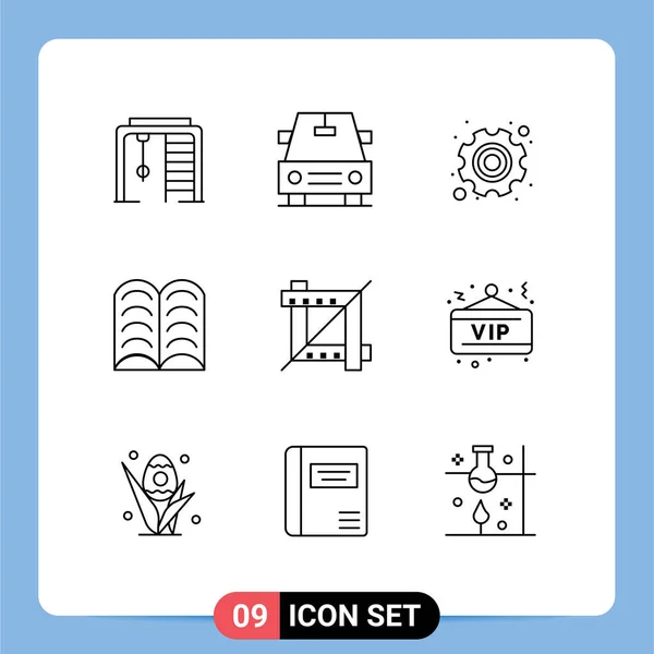 Set Modern Icons Sysymbols Signs Board Graphic Work Design Learn — Archivo Imágenes Vectoriales