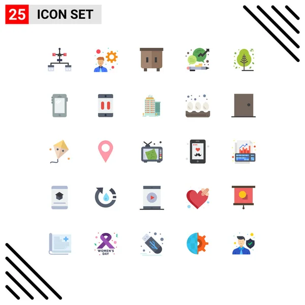 User Interface Flat Color Pack Modern Signs Sysymbols Thanks Day — Archivo Imágenes Vectoriales