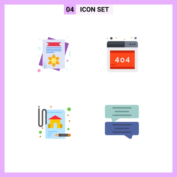 Universal Icon Sysymbols Group Modern Flat Icons Card Real Estate — Archivo Imágenes Vectoriales