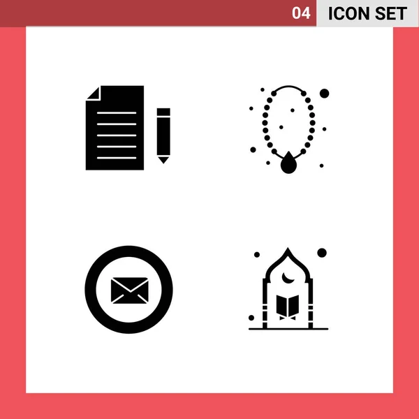 Creative Icons Modern Signs Sysymbols Data Pendant File Locket Message — Archivo Imágenes Vectoriales